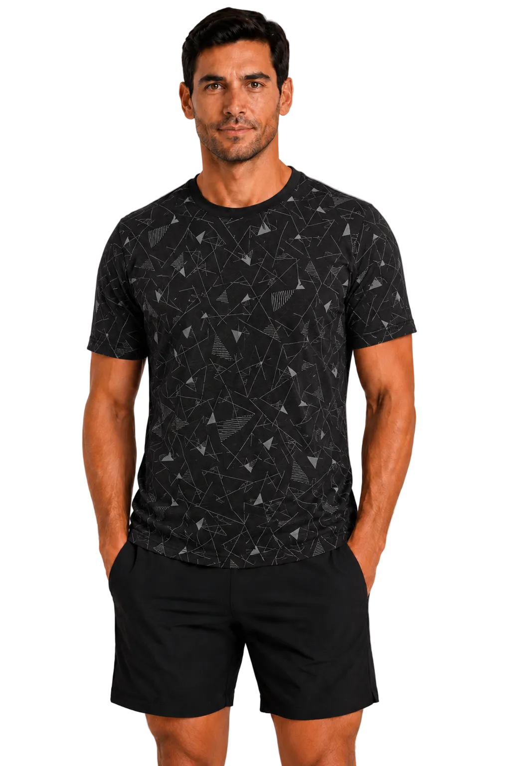 Cool Black Shatter Print