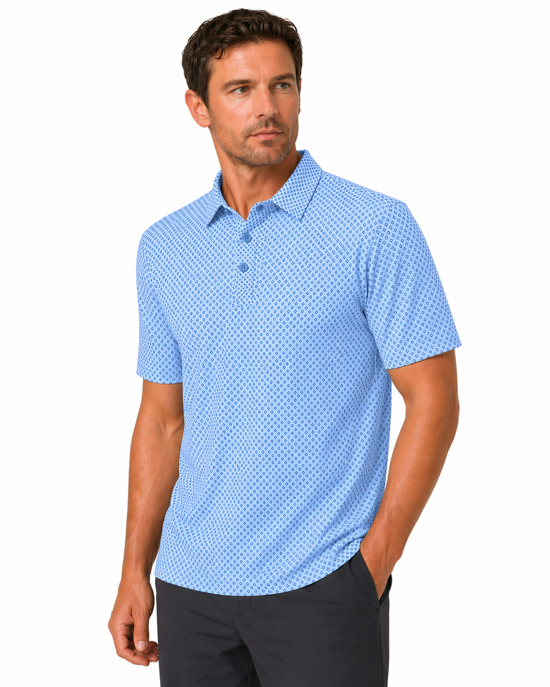 mens dress polo shirts Men's Cooling Marina Diamond / XXL Scalloped Neck Shiloh Brown Faux Suede down style Color:Pale Yellow Crepe / Pale Yellow Chiffon