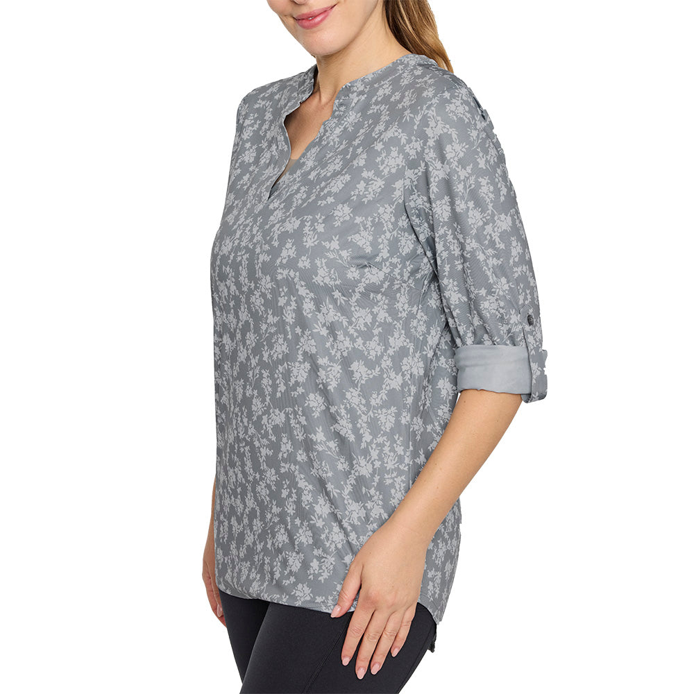 Harbor Grey Floral Print