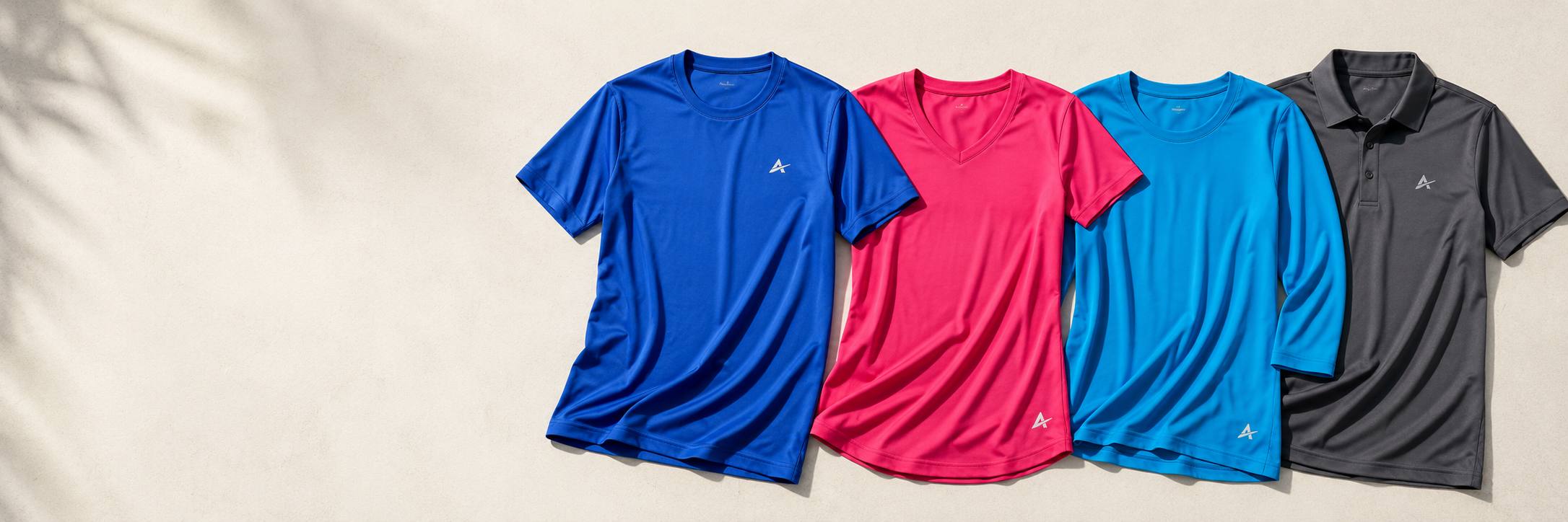 Arctic Cool performance shirts displayed with close-up fabric details illustrating hot-weather apparel technology