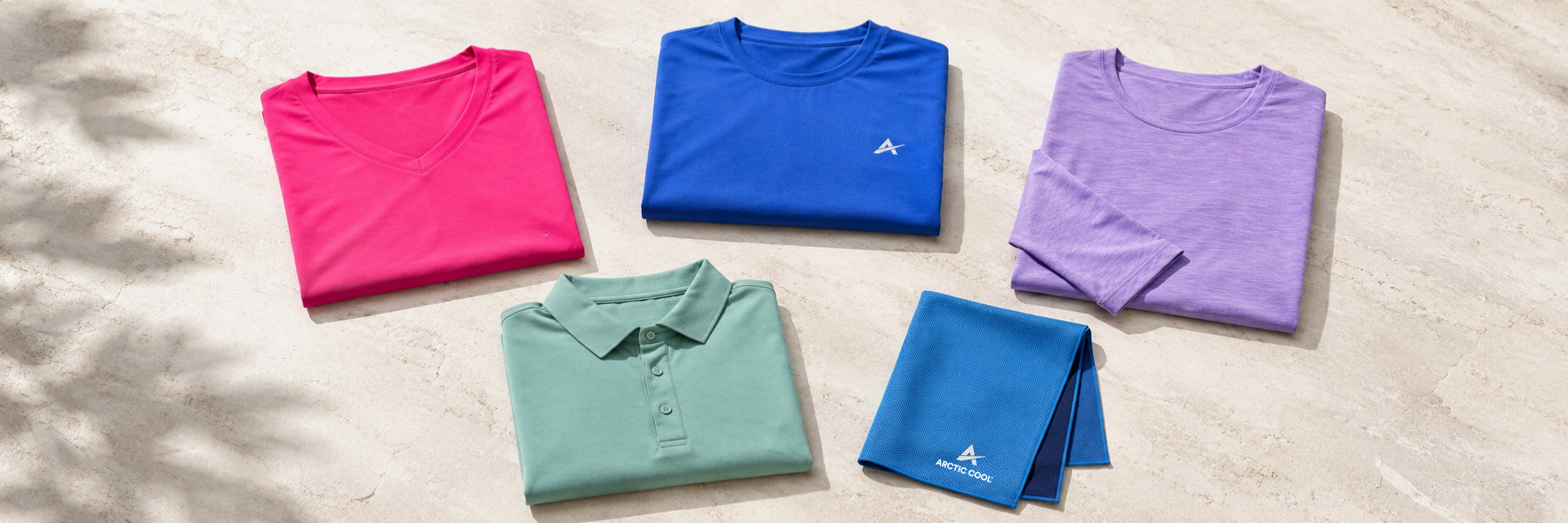 Arctic Cool summer best sellers including cooling shirts, polo, and Cooling Towel