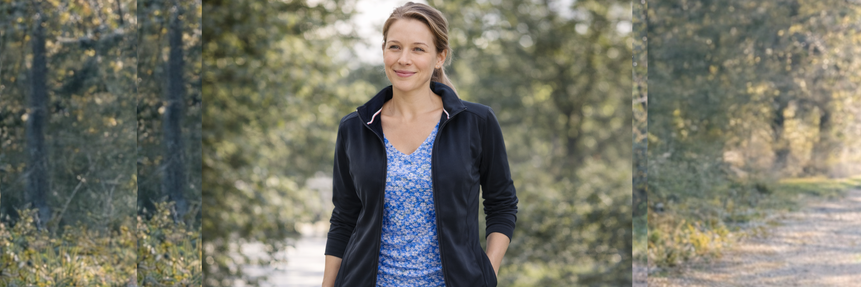 Emily hot days wearing a v-neck