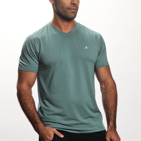 Letuwj Men's Short Sleeve Slim Bottoming V-Neck Slim Fit