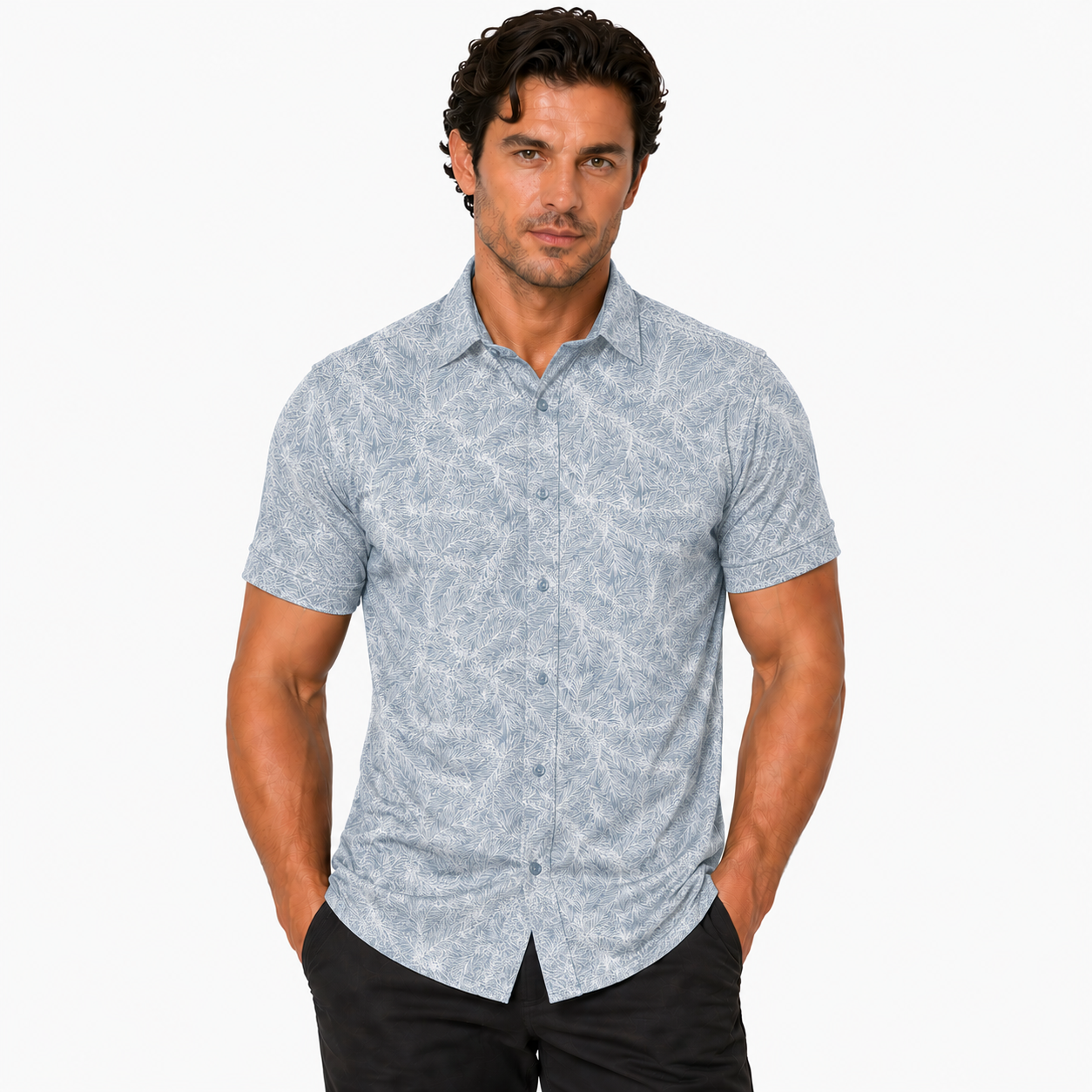 Cooling Button Down Shirt Short Sleeve