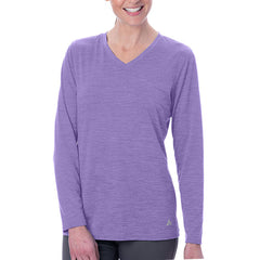 WOMENS_COOLING_LS_VNECK_LAVEND