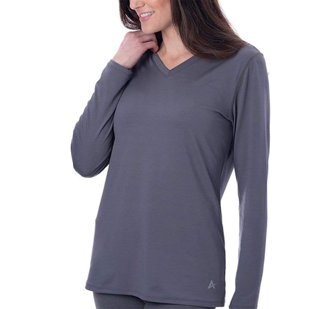 Womens Long Sleeve V Neck Arctic Cool