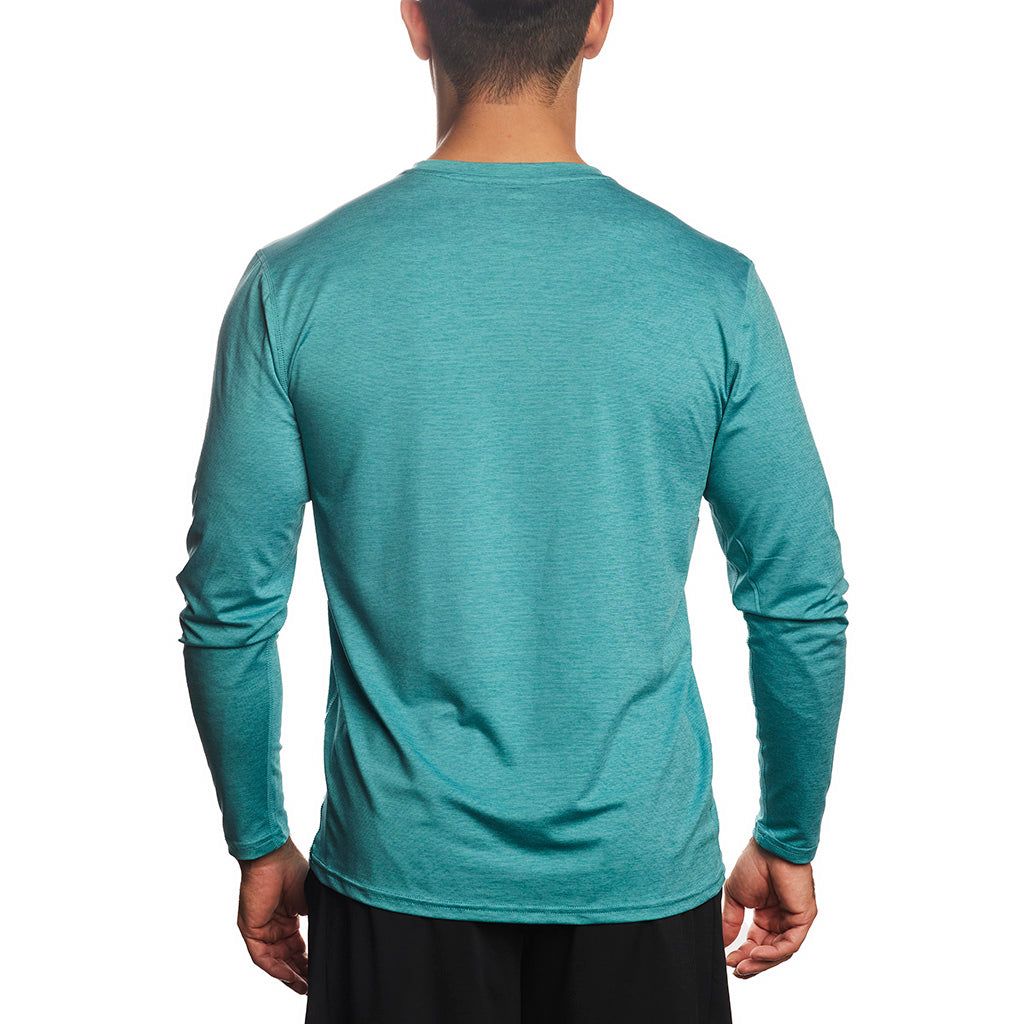 Arctic Cool Men's Crew Neck Instant Cooling Moisture Wicking Performance UPF 50+ Long Sleeve Sun Protection Shirt