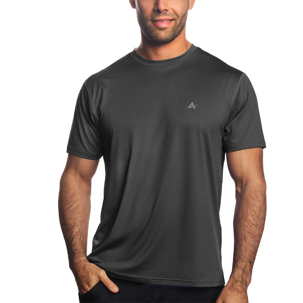 Arctic Cool Men's Crew Neck Instant Cooling Moisture Wicking Performance UPF 50+ Long Sleeve Sun Protection Shirt