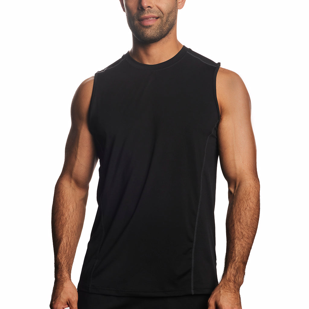 Under Armour Mens M Sleeveless Crew Neck Compression Athletic Tank Top Navy