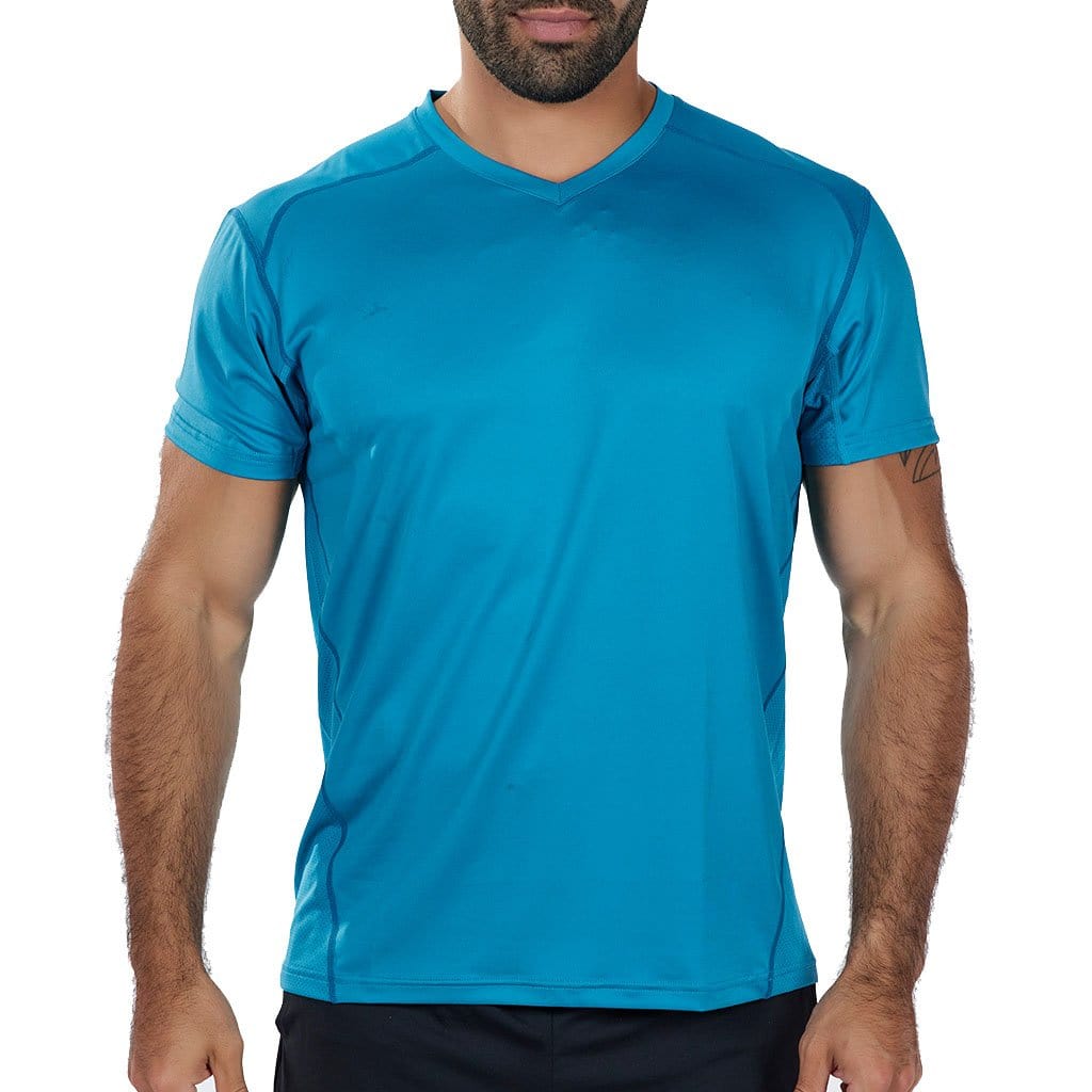 Men's short sleeve thermal T-shirt with a V-neck, T-shirts for men